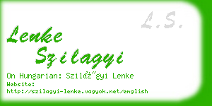 lenke szilagyi business card